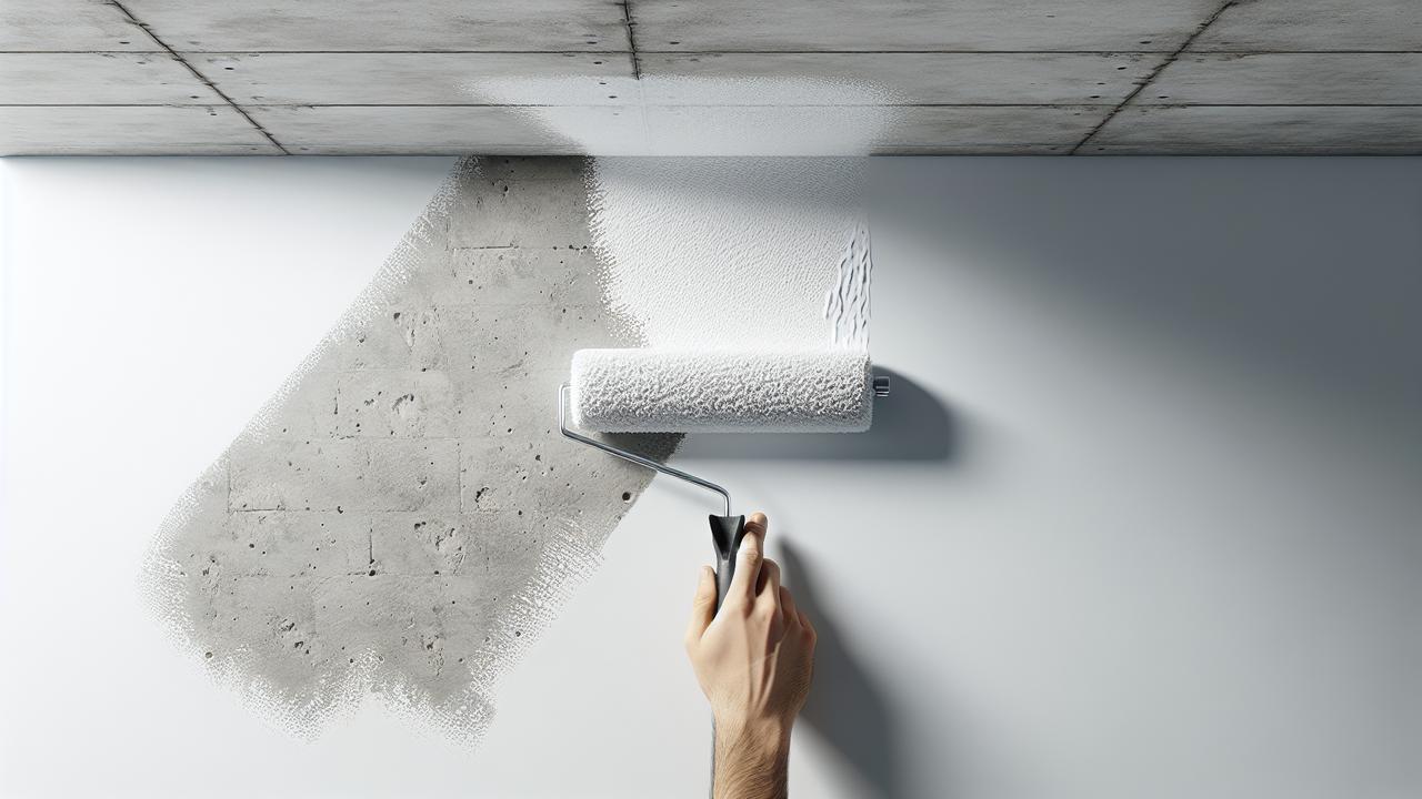 beton plafond schilderen